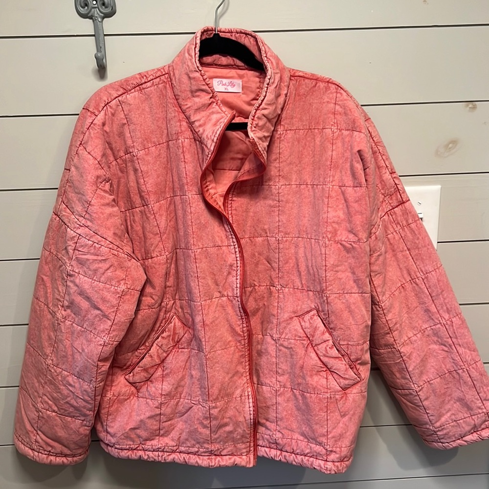 Pink Lily Easy to Believe Mauve Quilted Jacket